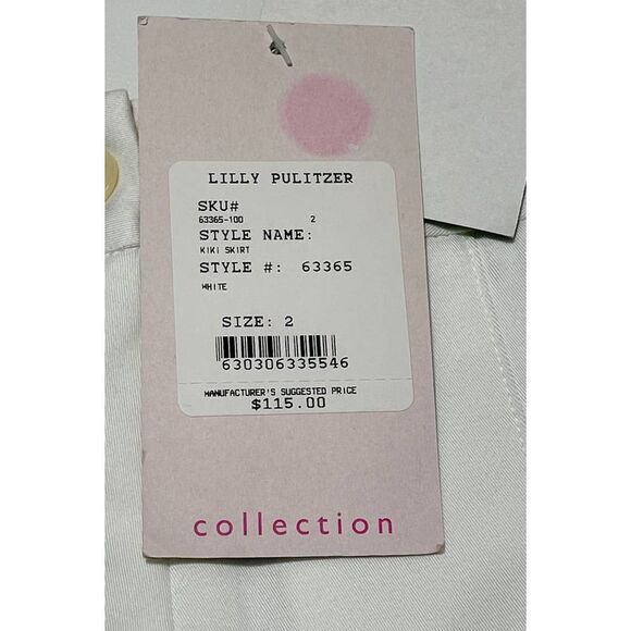 Lilly Kiki Pleated Skirt Knee Length White Midi Tennis‎ Label White Size 2 - Picture 3 of 10